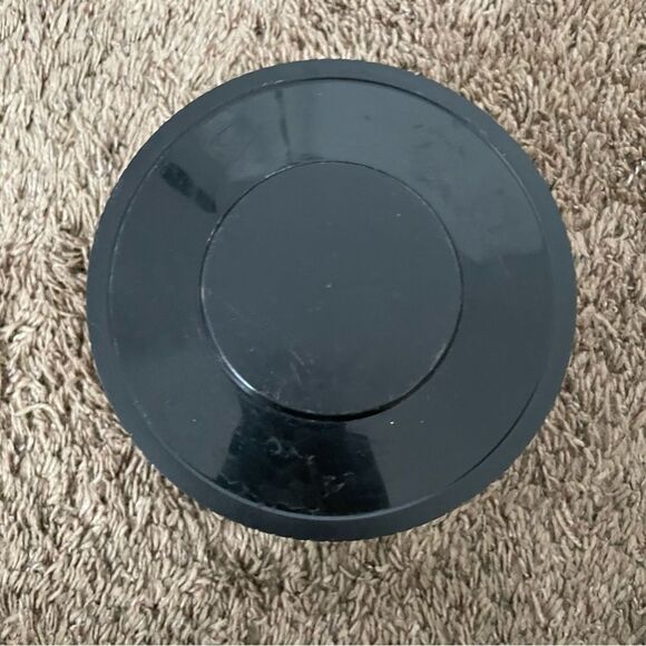 vintage antique black white milk glass winter scene coffee canister container - Picture 4 of 6